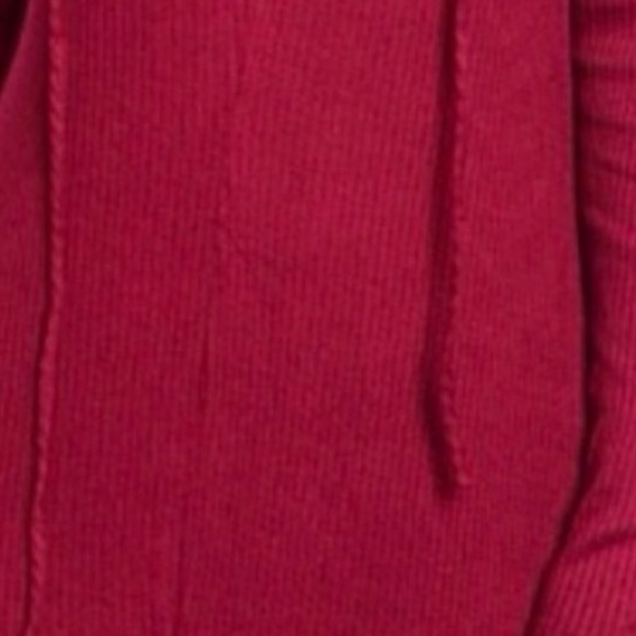 WINE RIBBED KNIT LACE-UP MAXI DRESS - Picture 5 of 6